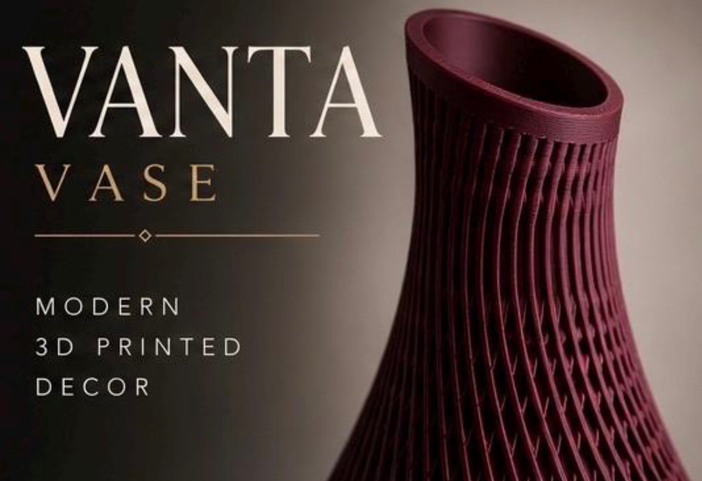 Modern 3D Printed Vase | Decorative Flower Vase | Minimalist Home Decor | Contemporary Sculptural Vase | Housewarming Gift | Vanta