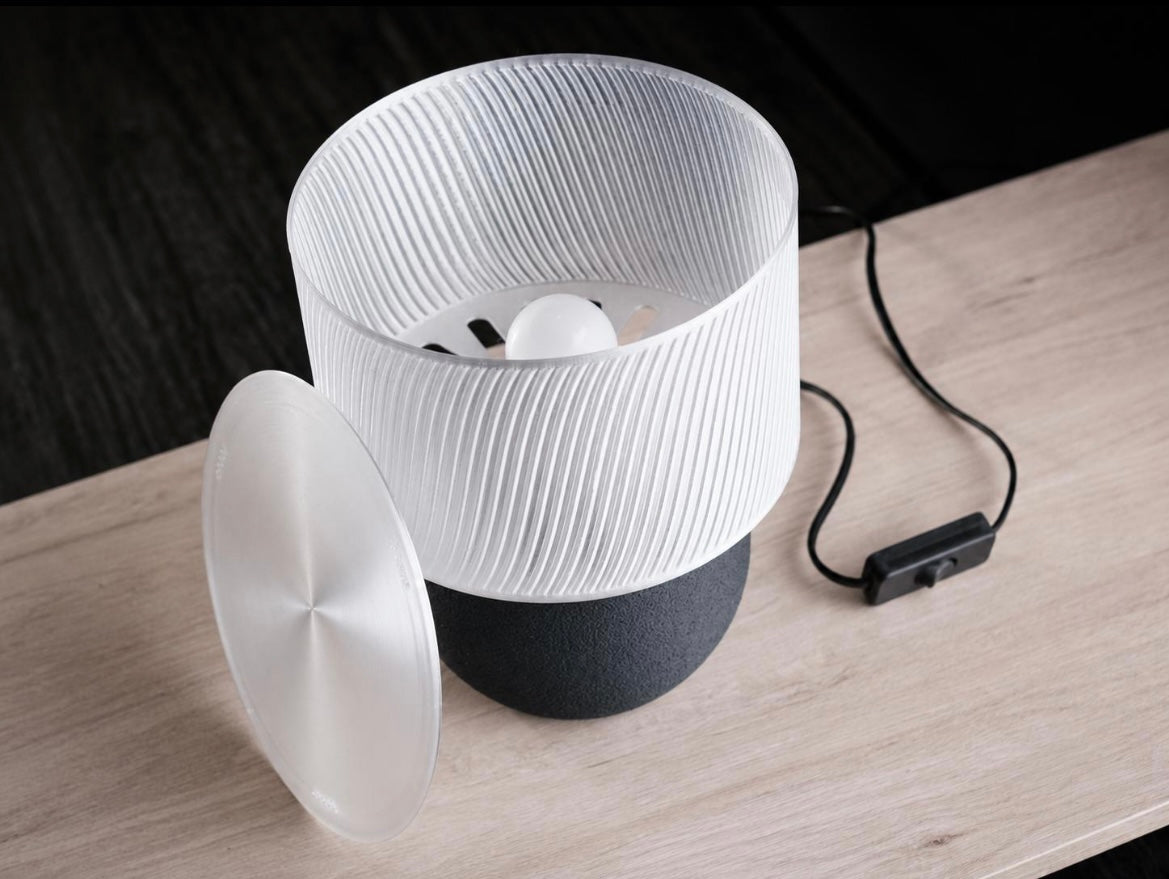 Modern 3D Printed Table Lamp | Minimalist Bedside Lamp | Ambient Desk Light | Contemporary Home Decor | Designer Lamp