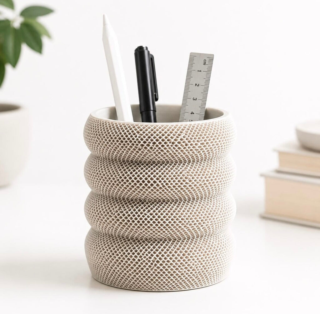 3D Printed Desk Organizer | Modern Pen Holder | Minimalist Office Desk Storage | Pencil Holder | Workspace Decor | Office Gift