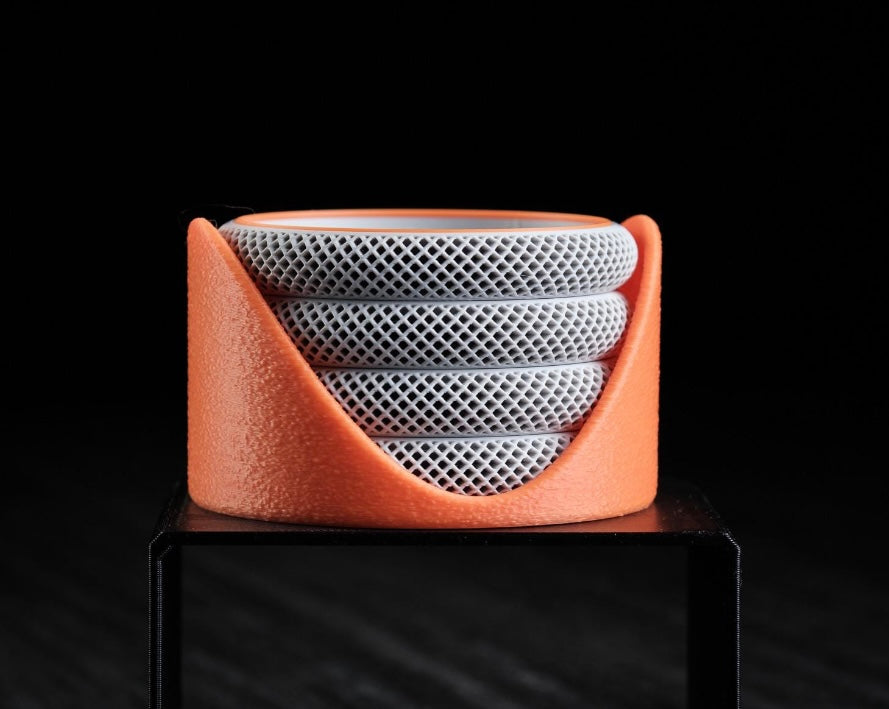 COVA Coaster Set with Holder | Modern 3D Printed Lattice Drink Coasters