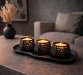 Geometric LED Tealight Holder Set | 3D Printed Modern Minimalist Table Decor