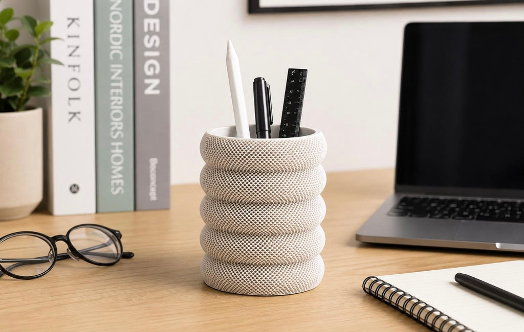 3D Printed Desk Organizer | Modern Pen Holder | Minimalist Office Desk Storage | Pencil Holder | Workspace Decor | Office Gift