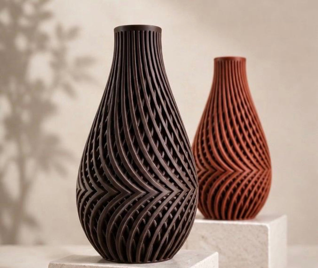 Guarda Vase | 3D Printed Decorative Vase | Modern Sculptural Home Decor | Ribbed Flower Vase | Minimalist Vase | Contemporary Decor