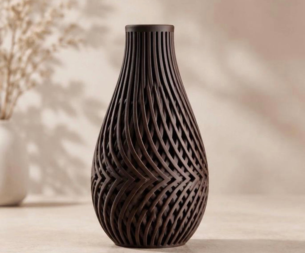Guarda Vase | 3D Printed Decorative Vase | Modern Sculptural Home Decor | Ribbed Flower Vase | Minimalist Vase | Contemporary Decor